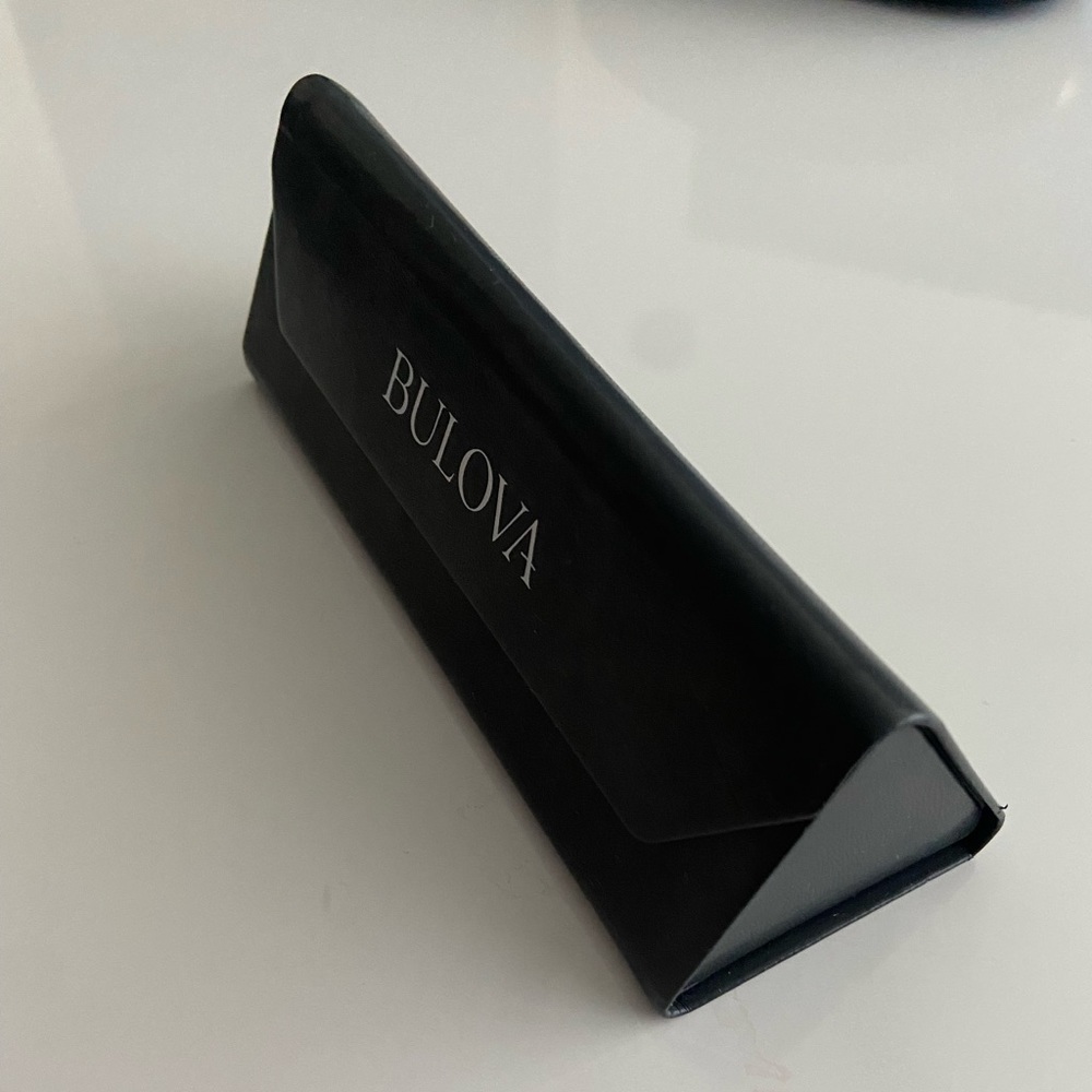 Black Bulova Triangle Sunglasses Hard Case
